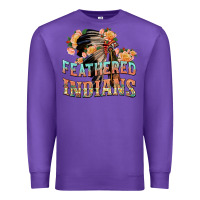 Purple feathered indians Premium Sweatshirt - texasbilliewilder