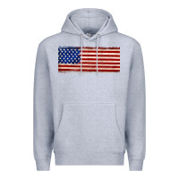 Heather Grey usa flag Premium Hoodie - JahusDesignShop