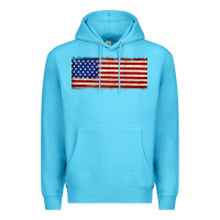 Ocean Blue usa flag Premium Hoodie - JahusDesignShop