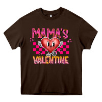 Chocolate Brown Mamas Valentine Heavy Core Tee - CowhideDigitalArt