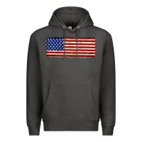 Charcoal Heather usa flag Premium Hoodie - JahusDesignShop