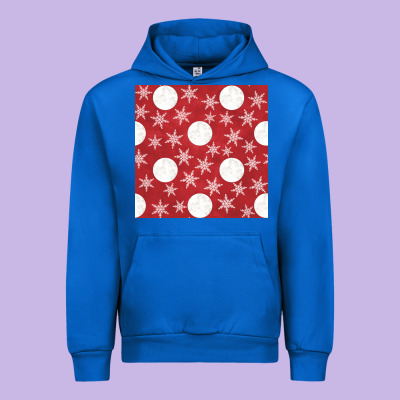 Christmas Snow Flakes Seamless Pattern Urban Hoodie Designed By Bundleandbundleshop