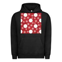 Pigment Black christmas snow flakes seamless pattern Urban Hoodie - BundleAndBundleShop