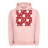Pigment Salmon christmas snow flakes seamless pattern Urban Hoodie - BundleAndBundleShop