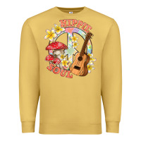 Antique Gold hippie soul with peace Premium Sweatshirt - texasbilliewilder