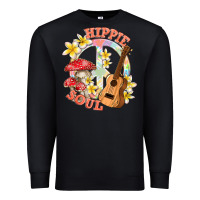 Black hippie soul with peace Premium Sweatshirt - texasbilliewilder