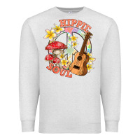 Oatmeal Heather hippie soul with peace Premium Sweatshirt - texasbilliewilder
