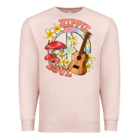 Pale Pink hippie soul with peace Premium Sweatshirt - texasbilliewilder