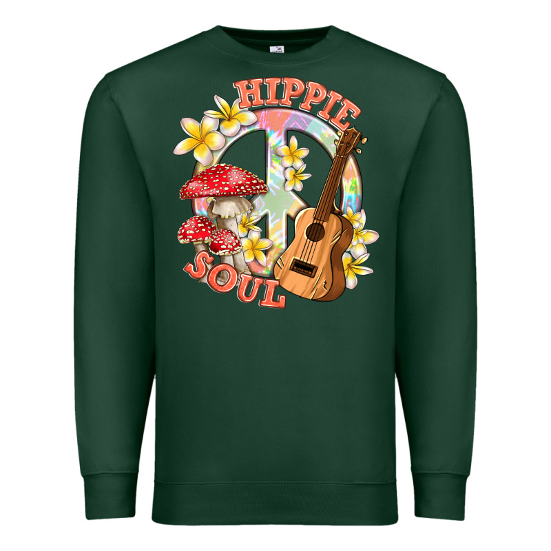 Hippie Soul With Peace Premium Sweatshirt by texasbilliewilder | Teevron