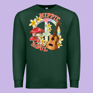 Hippie Soul With Peace Premium Sweatshirt Designed By Texasbilliewilder