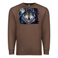 Chestnut Wolf And Full Moon Premium Sweatshirt - RanaPortraitStore