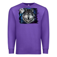 Purple Wolf And Full Moon Premium Sweatshirt - RanaPortraitStore
