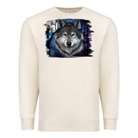 Sandshell Wolf And Full Moon Premium Sweatshirt - RanaPortraitStore
