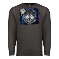 Smoke Wolf And Full Moon Premium Sweatshirt - RanaPortraitStore