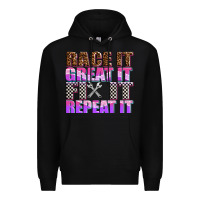 Black race ıt great ıt fıx ıt repeat ıt Premium Hoodie - AdoDesignShop