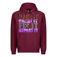 Burgundy race ıt great ıt fıx ıt repeat ıt Premium Hoodie - AdoDesignShop