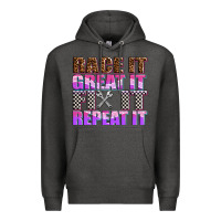 Charcoal Heather race ıt great ıt fıx ıt repeat ıt Premium Hoodie - AdoDesignShop