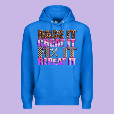 Race ıt Great ıt Fıx ıt Repeat ıt Premium Hoodie Designed By Adodesignshop