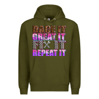 Army Green race ıt great ıt fıx ıt repeat ıt Premium Hoodie - AdoDesignShop