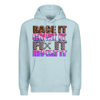 Blue Mist race ıt great ıt fıx ıt repeat ıt Premium Hoodie - AdoDesignShop