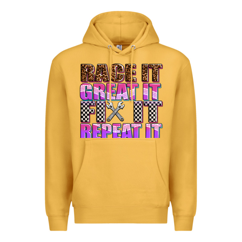 Race ıt Great ıt Fıx ıt Repeat ıt Premium Hoodie by AdoDesignShop | Teevron