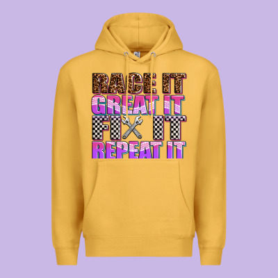 Race ıt Great ıt Fıx ıt Repeat ıt Premium Hoodie Designed By Adodesignshop