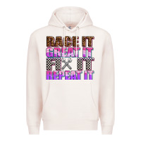 Pale Pink race ıt great ıt fıx ıt repeat ıt Premium Hoodie - AdoDesignShop