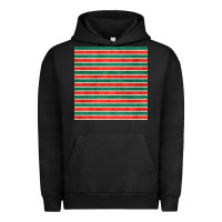 Pigment Black christmas stripes seamless pattern Urban Hoodie - BundleAndBundleShop