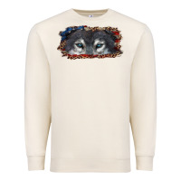 Sandshell Wolf eyes american flag Premium Sweatshirt - RanaPortraitStore