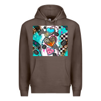 Coffee race heart Premium Hoodie - AdoDesignShop