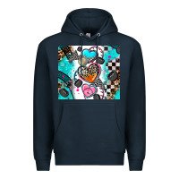 Navy race heart Premium Hoodie - AdoDesignShop