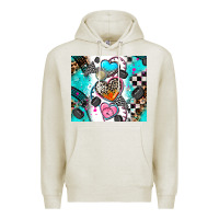 Oatmeal Heather race heart Premium Hoodie - AdoDesignShop