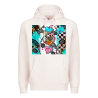 Pale Pink race heart Premium Hoodie - AdoDesignShop