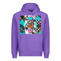 Purple race heart Premium Hoodie - AdoDesignShop