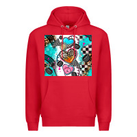 Red race heart Premium Hoodie - AdoDesignShop