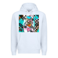 White race heart Premium Hoodie - AdoDesignShop