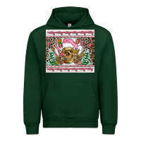 Forest Green pink skeleton  christmas Urban Hoodie - AdoDesignShop