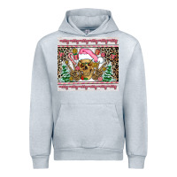 Heather Grey pink skeleton  christmas Urban Hoodie - AdoDesignShop