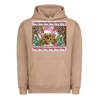 Pigment Burro pink skeleton  christmas Urban Hoodie - AdoDesignShop