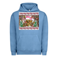 Pigment Pebble Blue pink skeleton  christmas Urban Hoodie - AdoDesignShop