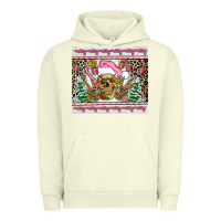 Pigment Pistachio pink skeleton  christmas Urban Hoodie - AdoDesignShop