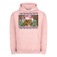 Pigment Salmon pink skeleton  christmas Urban Hoodie - AdoDesignShop