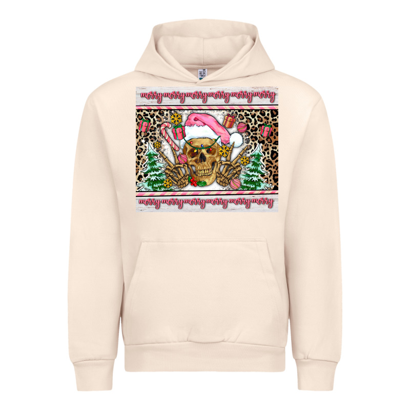 Pink Skeleton  Christmas Urban Hoodie by AdoDesignShop | Teevron