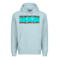 Blue Mist turquoise leopard Premium Hoodie - JahusDesignShop