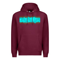 Burgundy turquoise leopard Premium Hoodie - JahusDesignShop