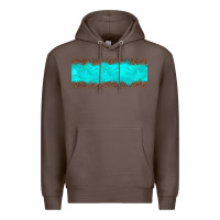 Coffee turquoise leopard Premium Hoodie - JahusDesignShop