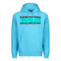 Ocean Blue turquoise leopard Premium Hoodie - JahusDesignShop