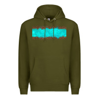 Turquoise Leopard Premium Hoodie | Teevron