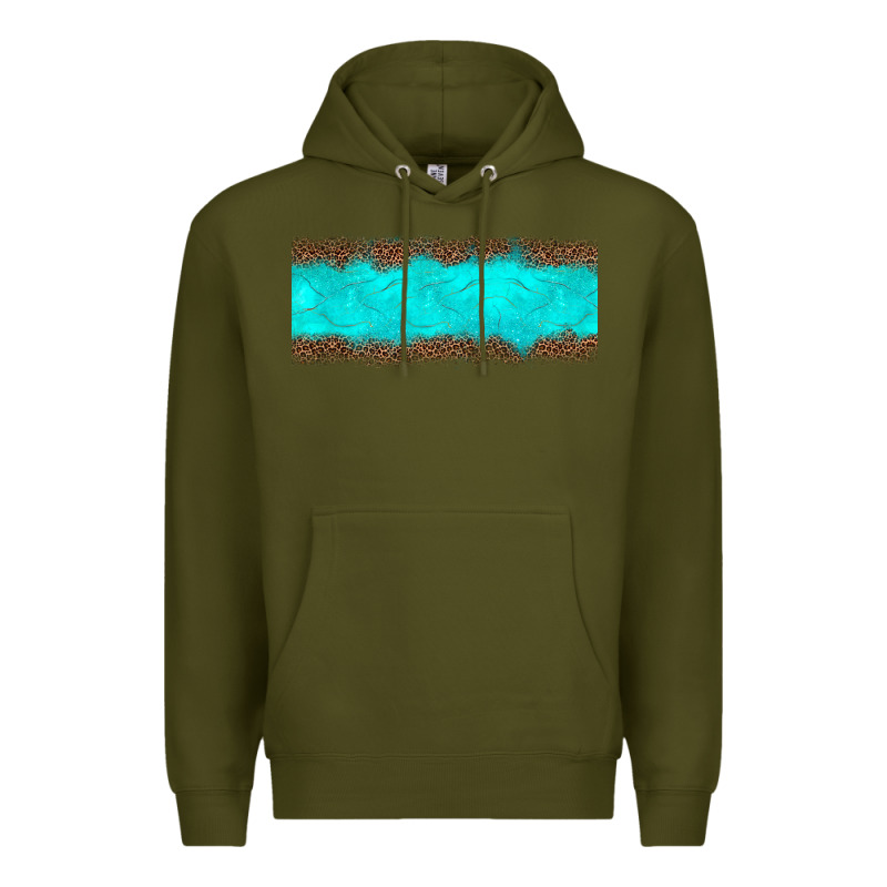 Turquoise Leopard Premium Hoodie by JahusDesignShop | Teevron