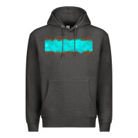 Charcoal Heather turquoise leopard Premium Hoodie - JahusDesignShop